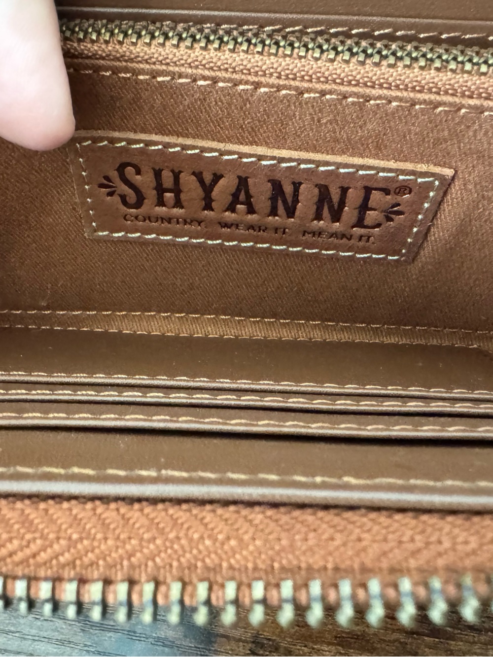 Shyanne Tooled Leather Sunflower Zip Around Wallet Brown Western Floral - Picture 10 of 11